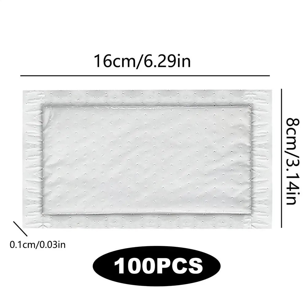 100PCS Food Safe Absorbent Pads, Hygienic Dri-Lock Sheets for Meat, Fish, Produce Packaging in Kitchen, Shop & Refrigerator Peaceful Pleasures Health and Wellness 160x80MM