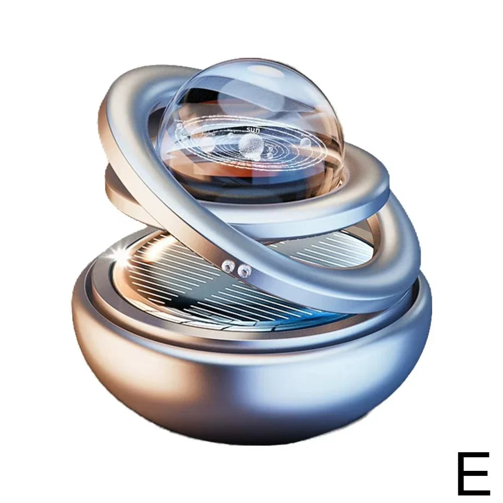 Solar Crystal Ball Car Air Freshener & Rotating Ornament