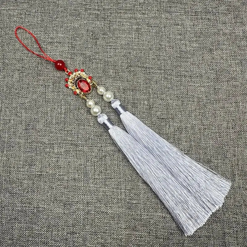 Antique Hanfu Tassel Pendant | Ethnic Cheongsam Décor 25cm