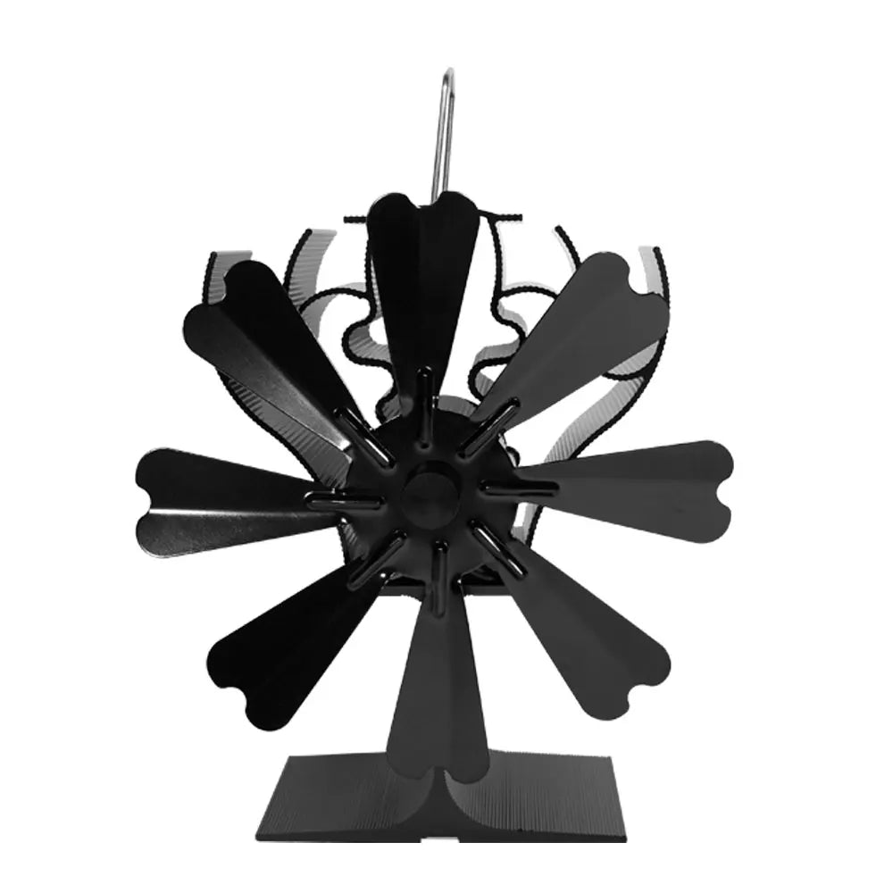 6-Blade Heat Powered Stove Fan for Wood Log Burner Fireplace Quiet Environmental Fan Heater Tool Efficient Heat Distribution Peaceful Pleasures Health and Wellness T728