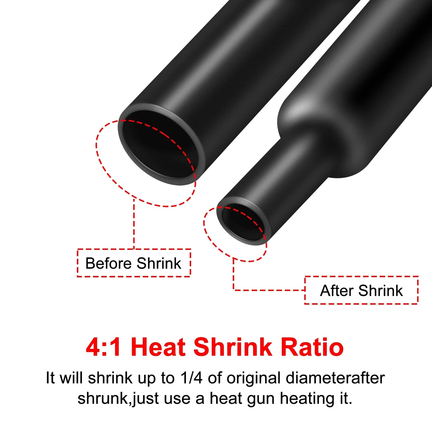 Dual Wall Heat Shrink Tubing with Glue 4:1 – 4 to 20mm