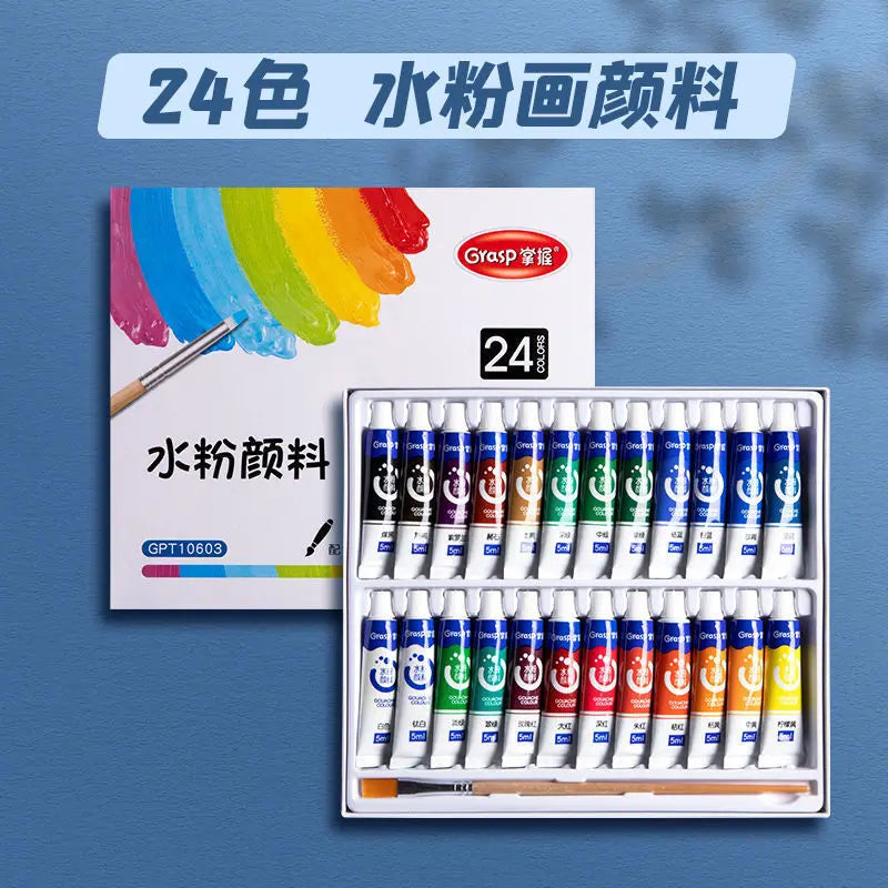 Bview Art Gouache Paint Student Painting Tools Beginner 12 Colours