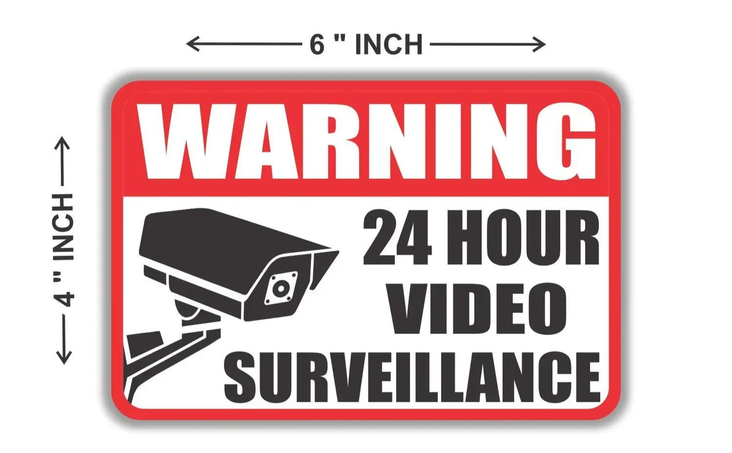 4"*6" 6PCs Video Surveillance Sign Sticker, Vinyl Decals Peaceful Pleasures Health and Wellness