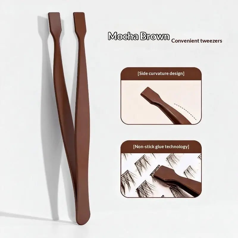 Non-Slip Eyelash Cluster Tweezers | Pro False Lash Applicator