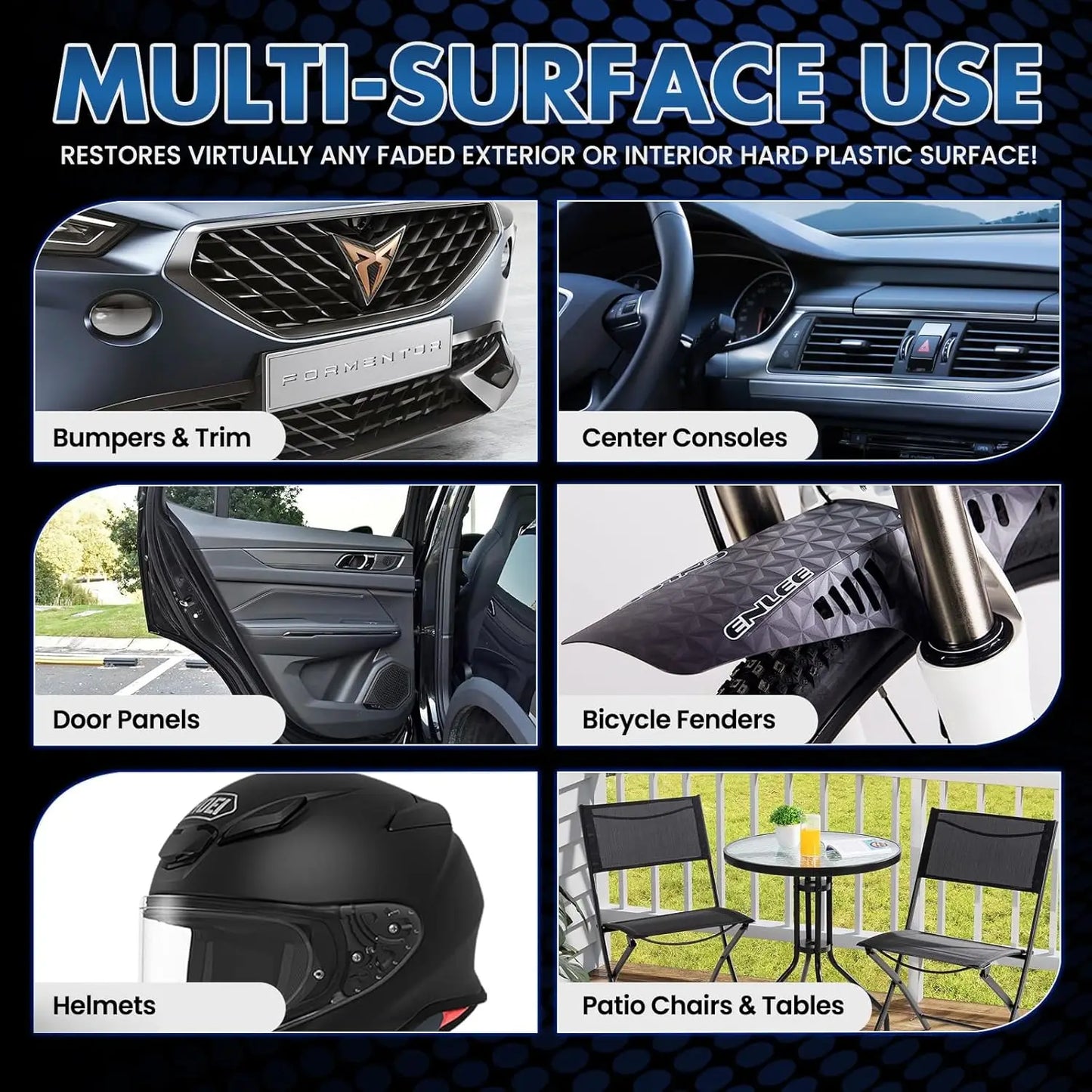 Car Plastic Restorer Cream – UV Protection & Shine | Trim & Bumpers
