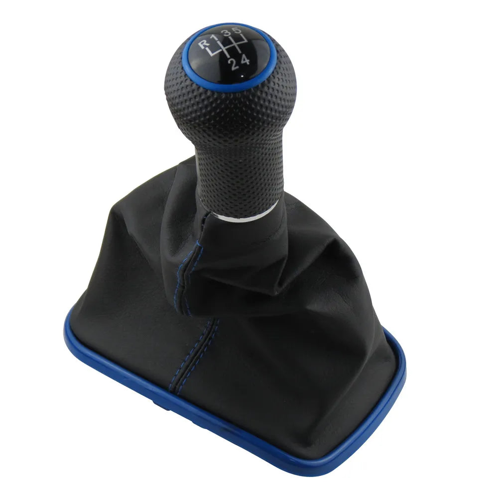 5/6 Speed Gear Shift Knob For Volkswagen VW MK4 Golf 4 IV GTI R32 1999-2005 Jetta Bora 1999-2004 Blue Frame Gaitor Boot Peaceful Pleasures Health and Wellness 5 speed blue