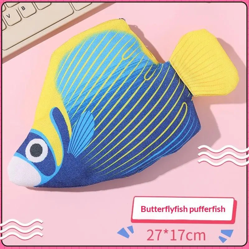 Quirky Sea Fish Pencil Case – Large Capacity Cartoon Organizer