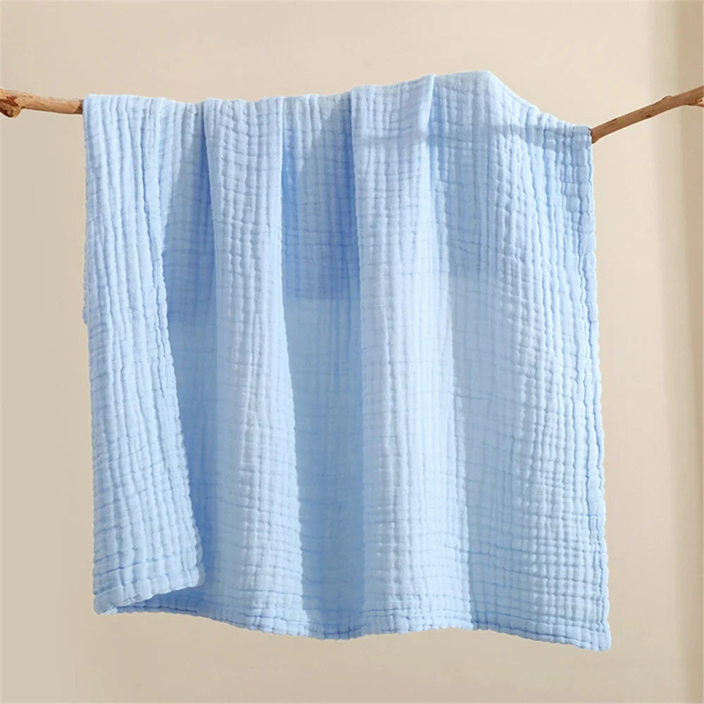 6-Layer Pure Cotton Baby Bath Towel & Swaddle Wrap 105cm