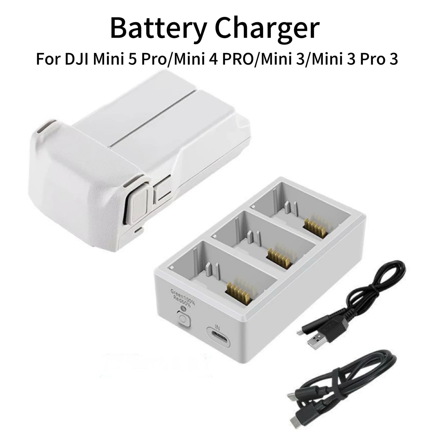 DJI Mini 3/4/5 Pro 3-Way Charging Hub | Battery Butler