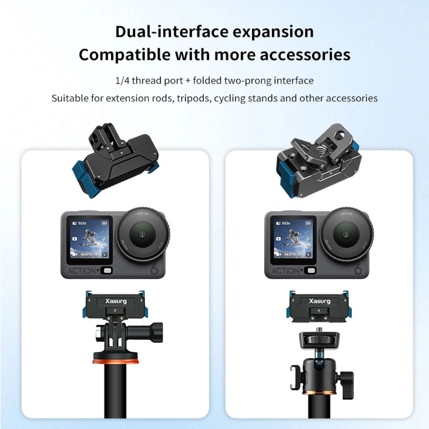 360° Rotation Bidirectional Magnetic Attachment Magnetic Camera Mounting Base For DJI Osmo Action6 For Dji Osmo Nano Camera Peaceful Pleasures Health and Wellness