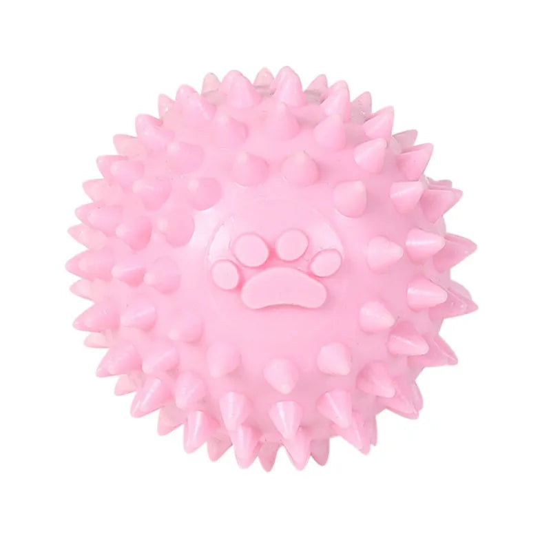 Interactive Rubber Chew Ball Dog Toy – Cleans Teeth & Durable