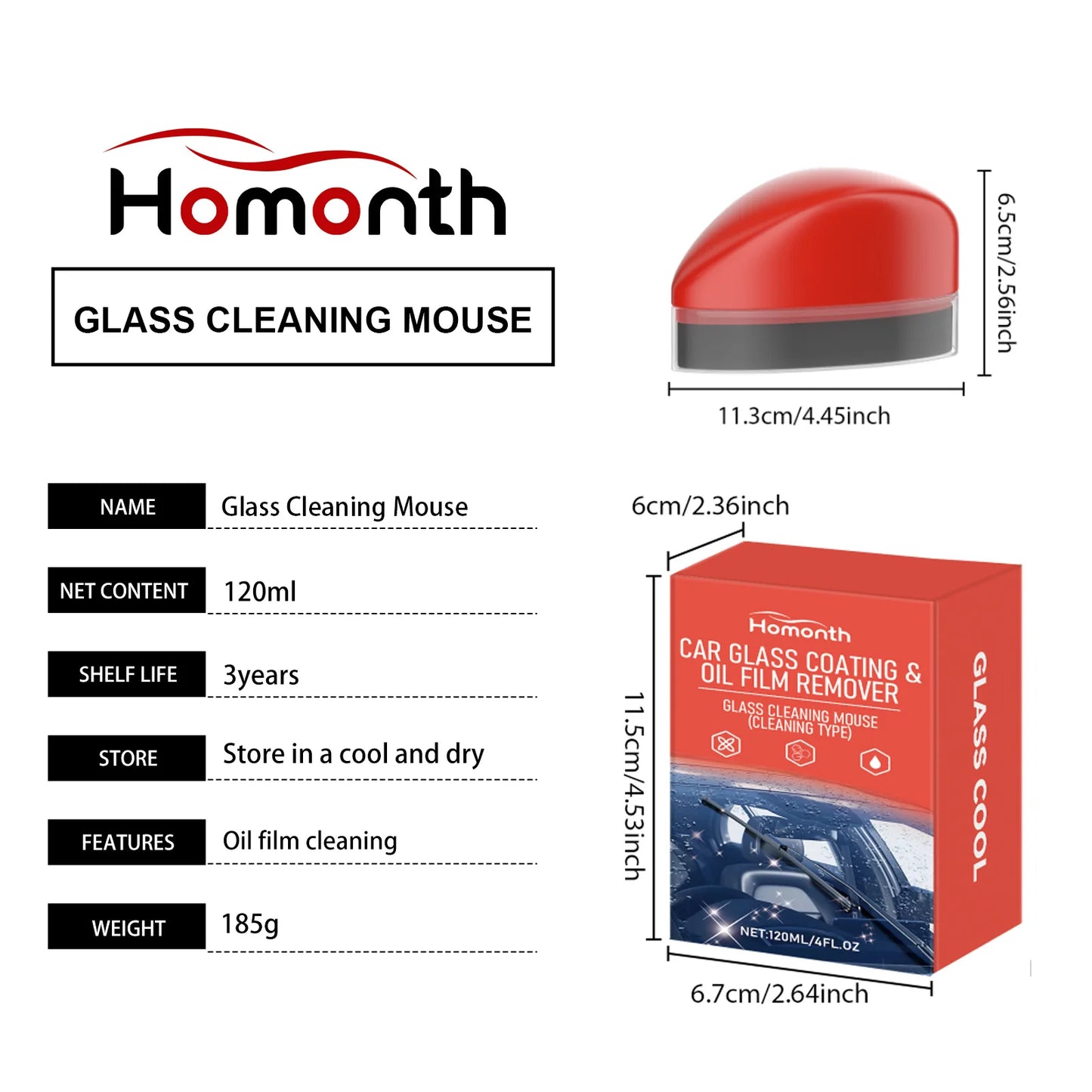 Car Windshield Glass Coating & Oil Film Remover Cleaner