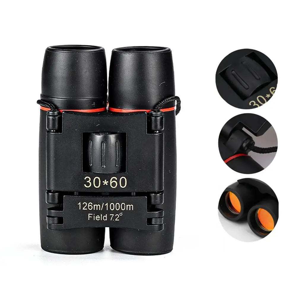 30x60 HD Folding Binoculars – Bird Watching & Camping