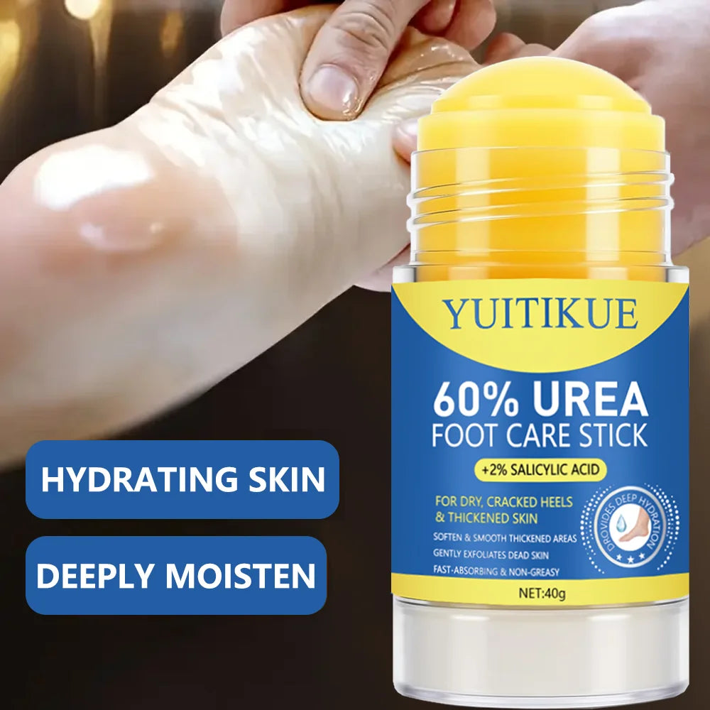 YUITIKUE Foot Care Stick 40g - For Dry Cracked Heels & Thickened Skin, Softens & Smooths Rough Areas, Fast Absorption Non-Greasy Peaceful Pleasures Health and Wellness