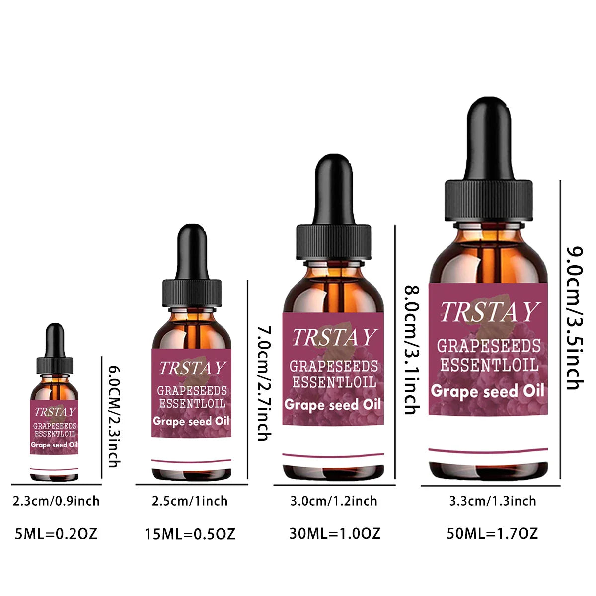 TRSTAY Grape Seed Essential Oil Face & Body Massage Serum