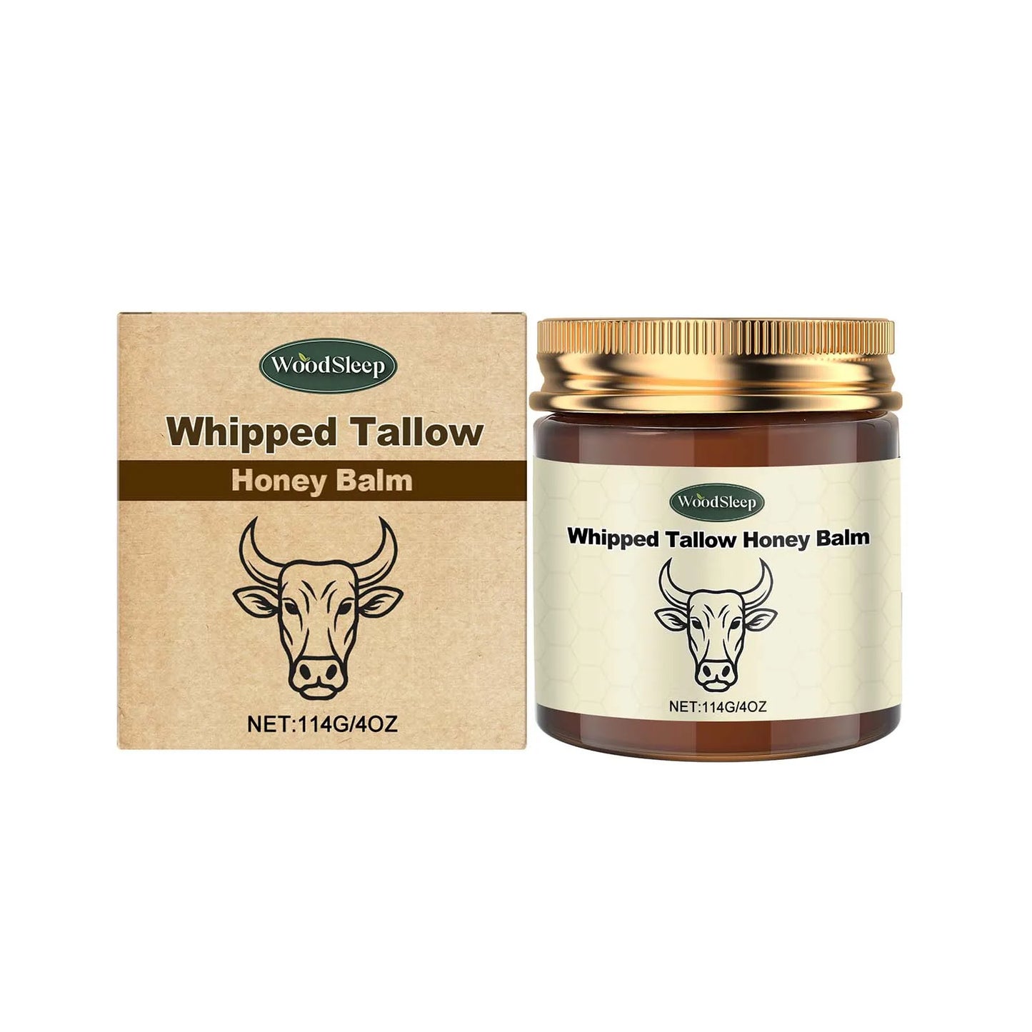 WOODSLEEP Whipped Beef Tallow Honey Balm Face Cream 114g