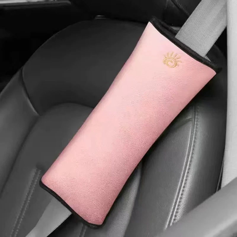 Kids Shoulder Pad Interior Car Seat Belt Chest Cushion Universal Safety Car Seat Shoulder Protector Pillow Pads for Kids Women Peaceful Pleasures Health and Wellness Pink