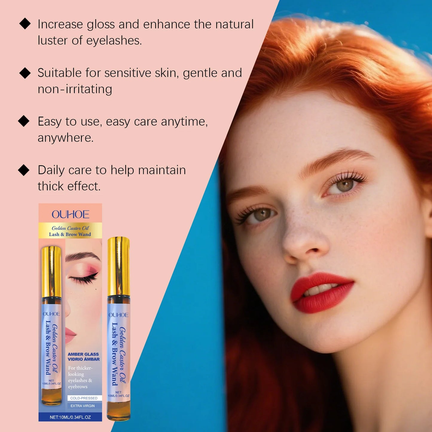 Castor Oil Eyelash Growth Serum – Longer, Fuller Lashes 10ml