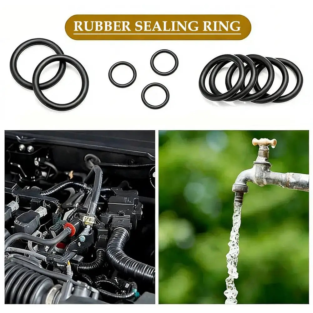 225-Piece Rubber O-Ring Assortment Kit – Plumbing & Automotive