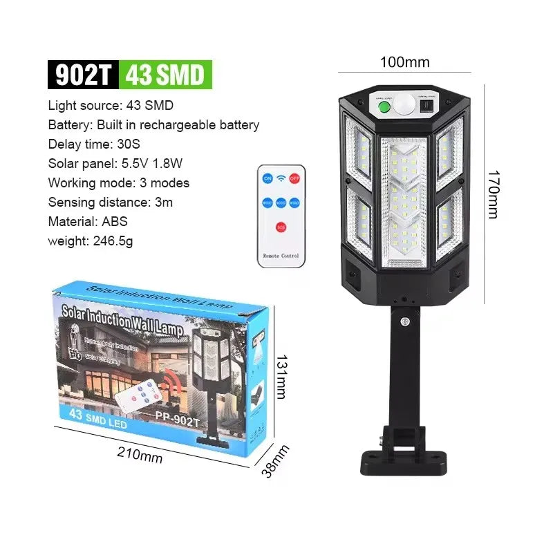 8000LM Solar Outdoor Light – 55 LED Motion Sensor IP65