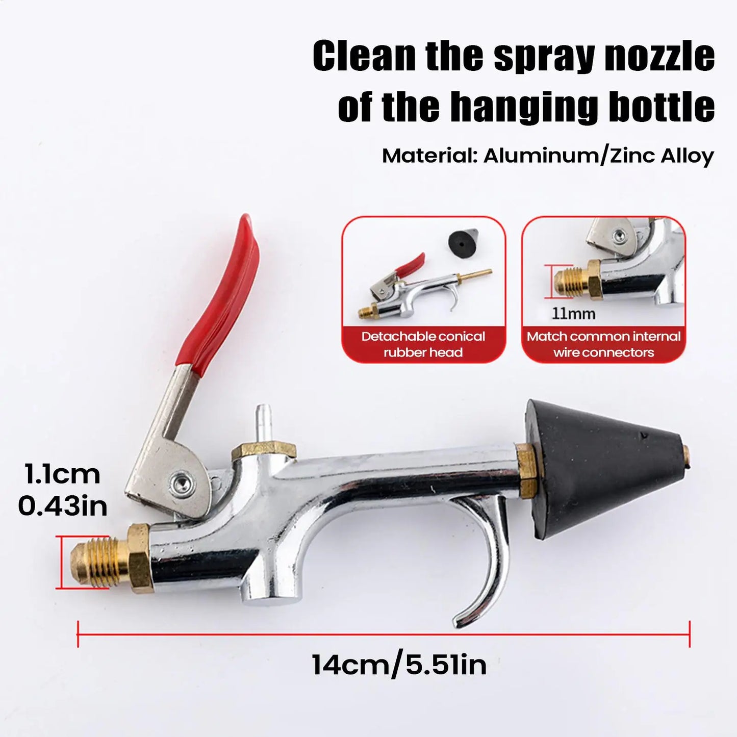 Car A/C Line Flush Nozzle – Alloy Canister Detailing Adapter
