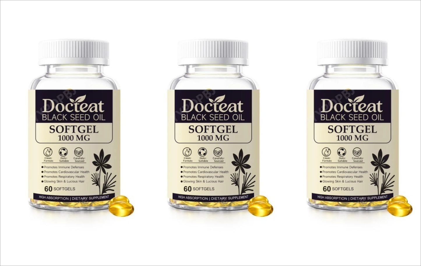 Black Seed Oil Softgels – Daily Immune Support | 60 Count