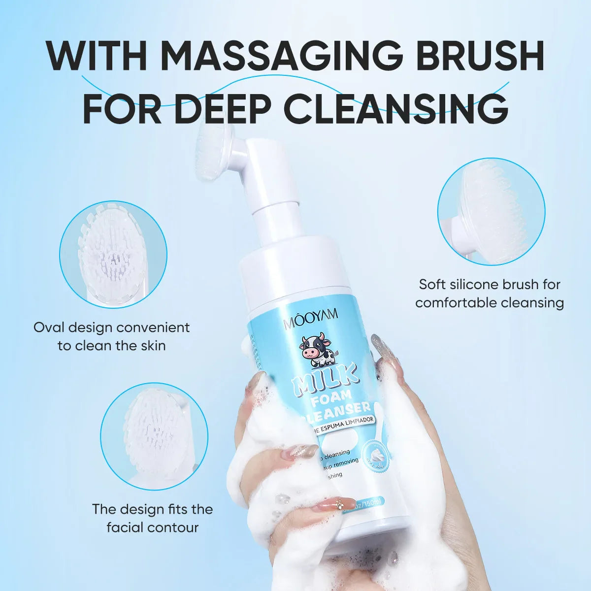 MOOYAM Vitamin C Milk Mousse Facial Cleanser 150ml