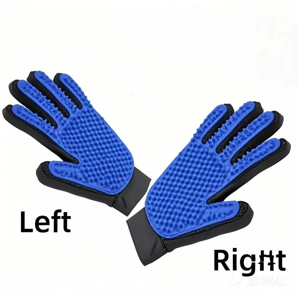 Pet Hair Glove Comb Pet Dog Cat Grooming Cleaning Glove Deshedding Hair remover Massage Brush Animal Supplies Cat Accessoies Peaceful Pleasures Health and Wellness a pair of