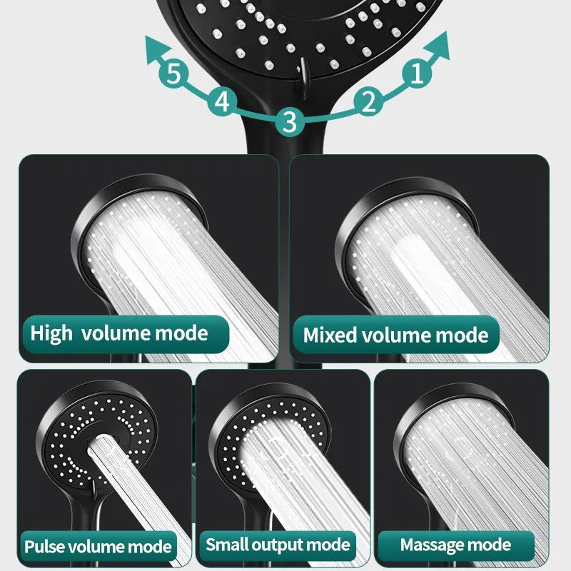 5-Mode High Pressure Handheld Shower Head | Water Saving