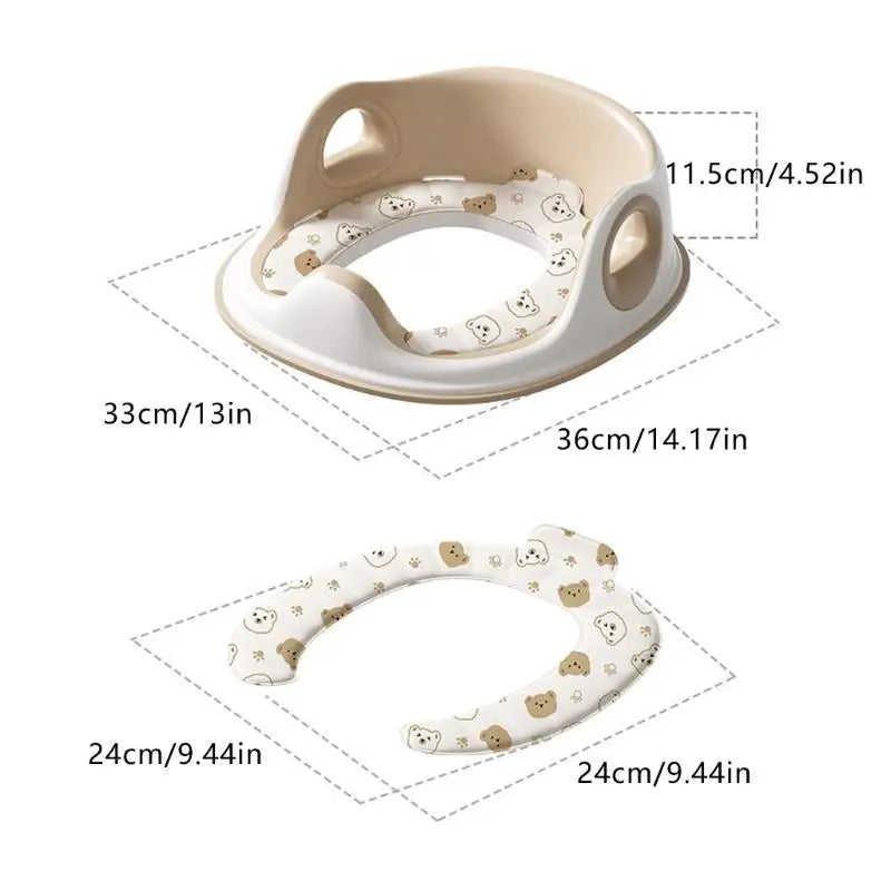 Kids Potty Training Toilet Seat Ring | Non-Slip Safety Handles