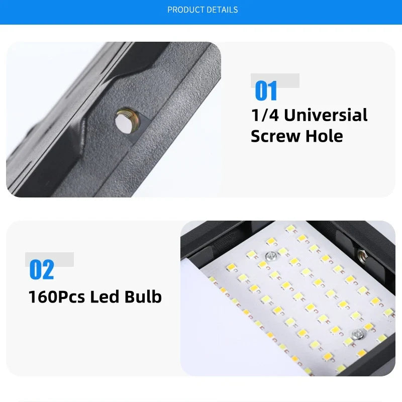 VeFly 8" LED Fill Light with RGB Filters for Live Streaming