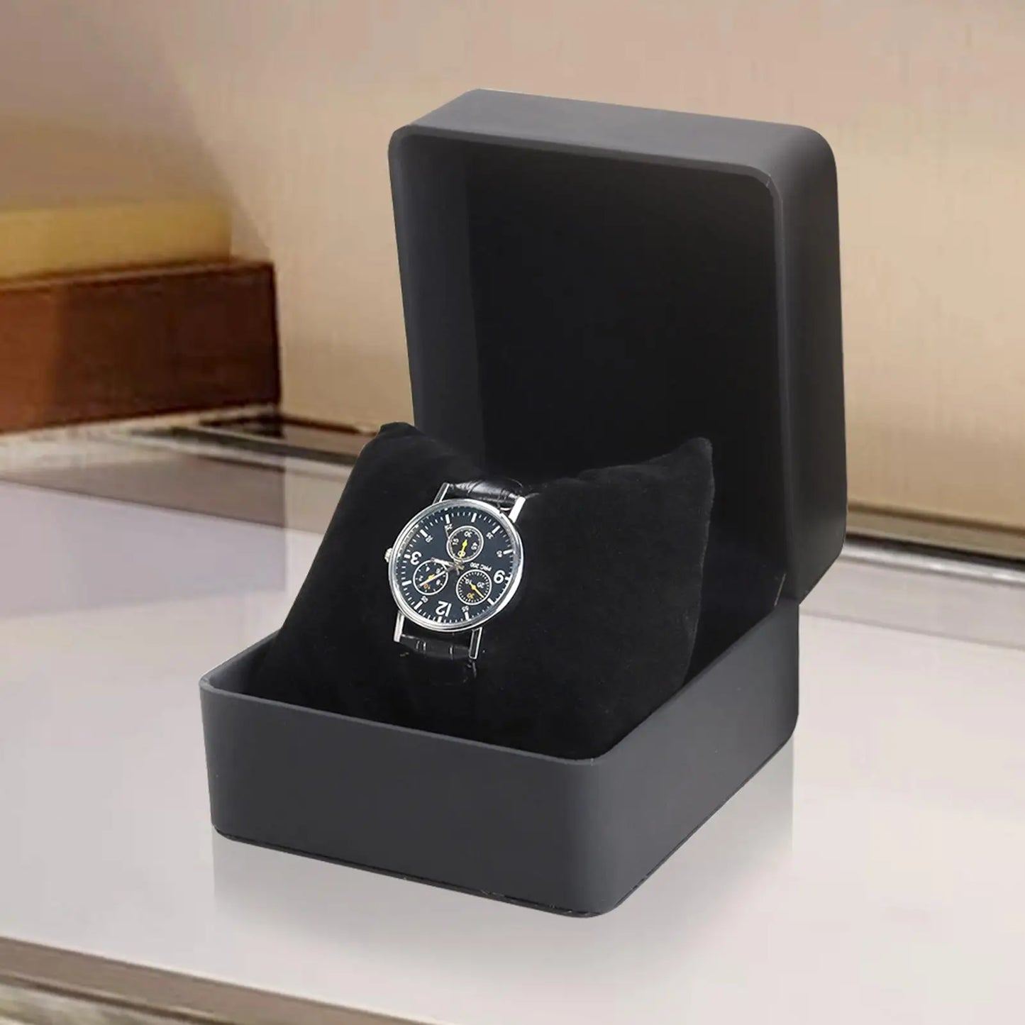 Luxury Leather Single Watch Box – Travel Case & Gift Box