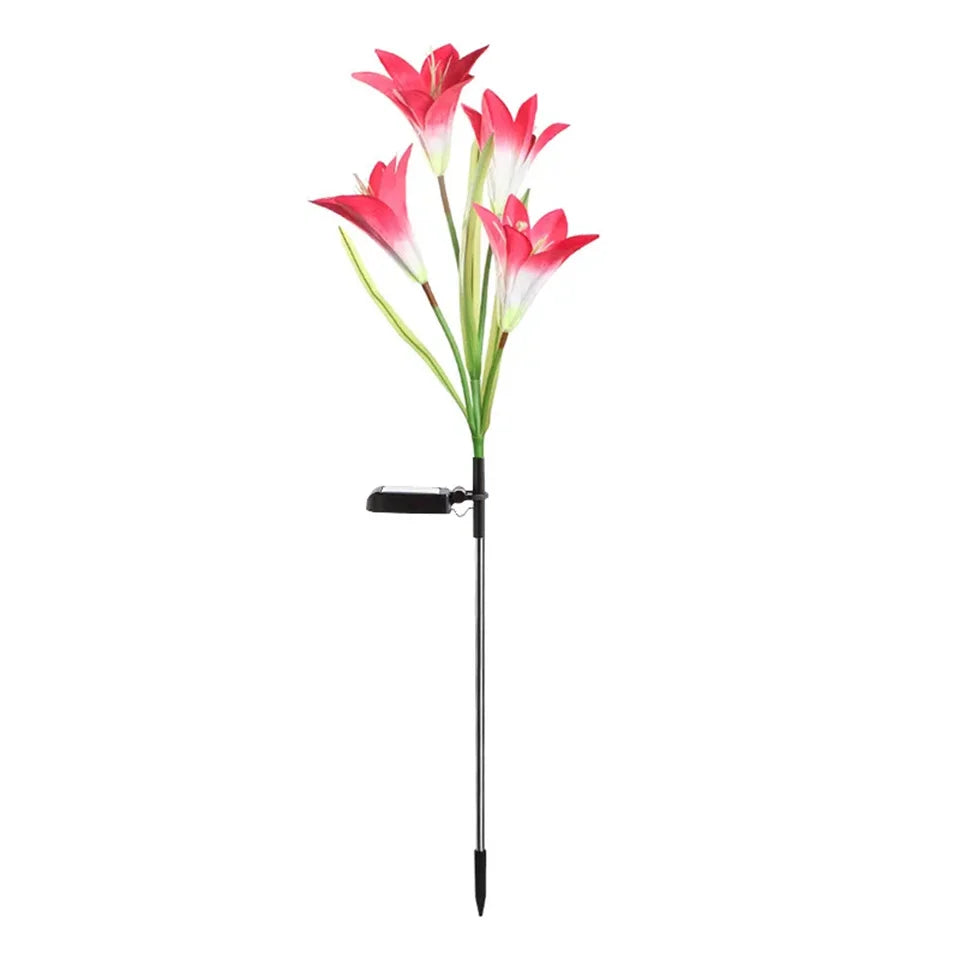 Solar LED Lily Garden Stake Light – Waterproof Lawn Decor