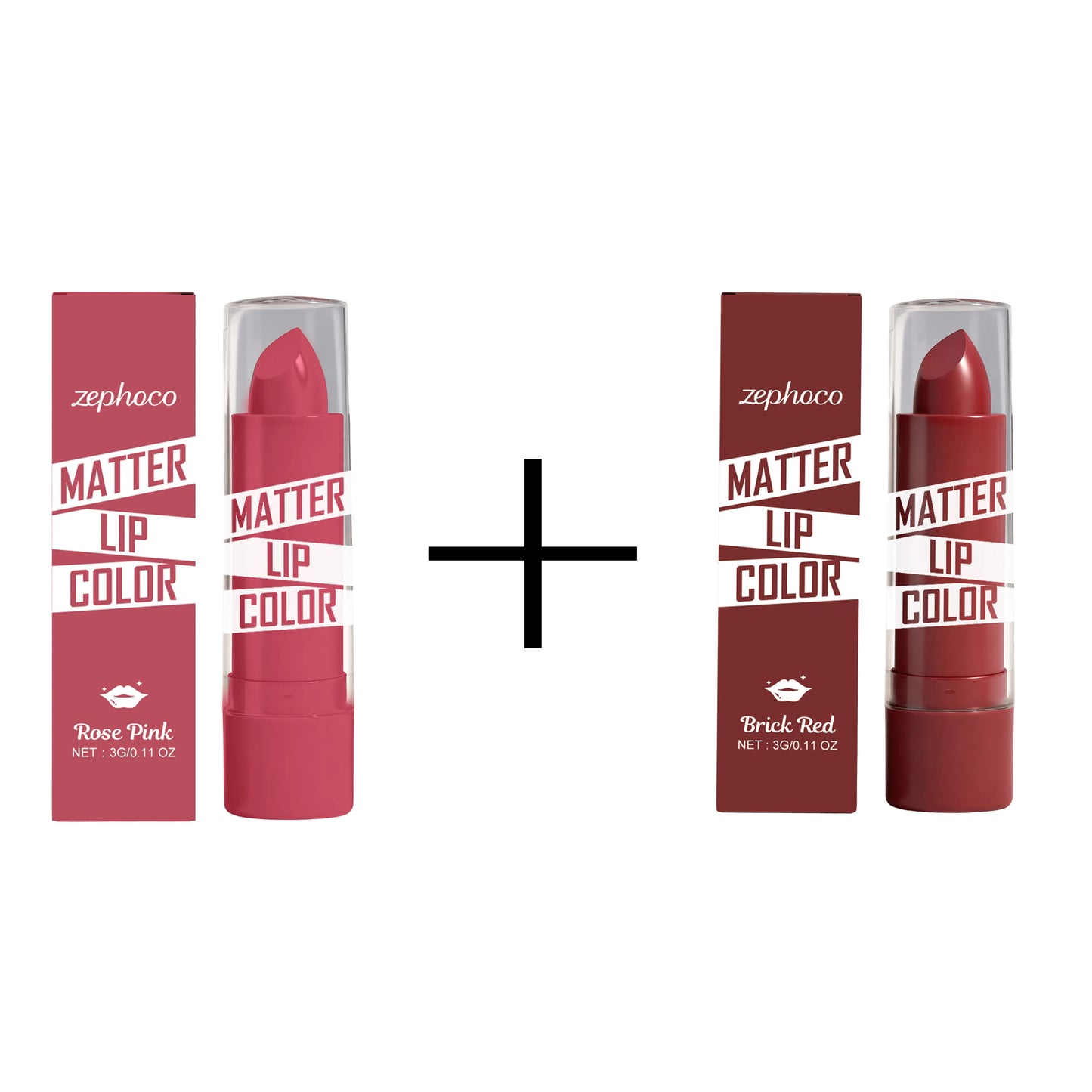 Zephoco Brick Red Moisturizing Lipstick | Non-Transfer, Hydrating