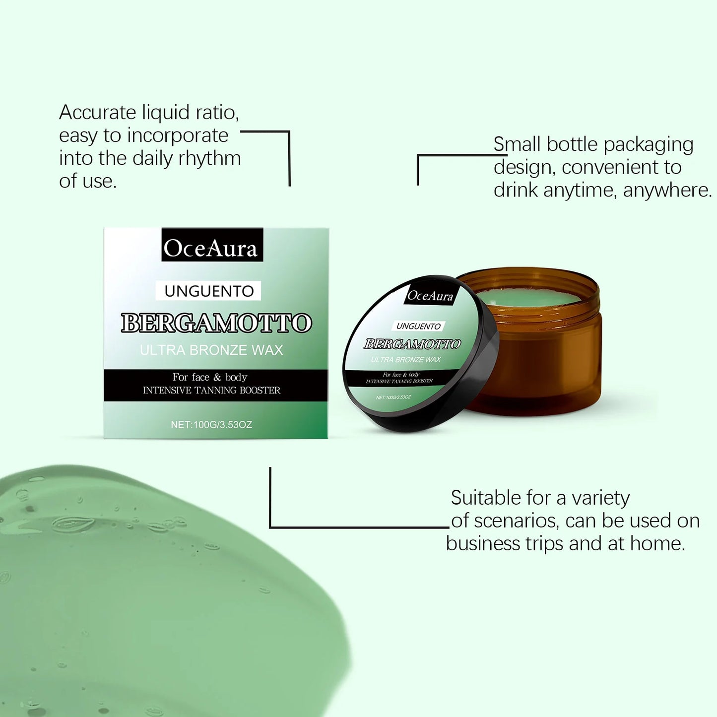 OceAura Bergamot Bronze Self-Tanner Body Cream | Moisturizing