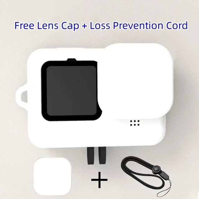 New Soft Silicone Case for Gopro Hero 12 11 10 for Go pro 9 10 11 12 Silicone Protective Full Cover Shell Camera Accessories Peaceful Pleasures Health and Wellness white Universal
