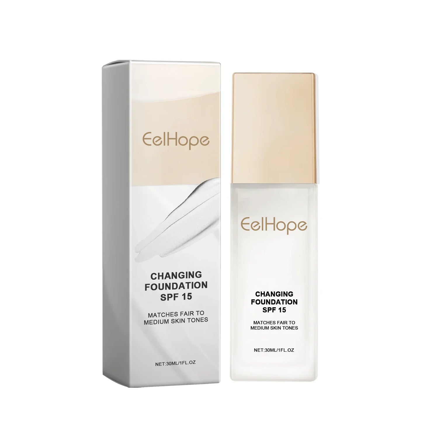 Eelhope Color-Changing Foundation SPF 15 | Hydrating & Waterproof