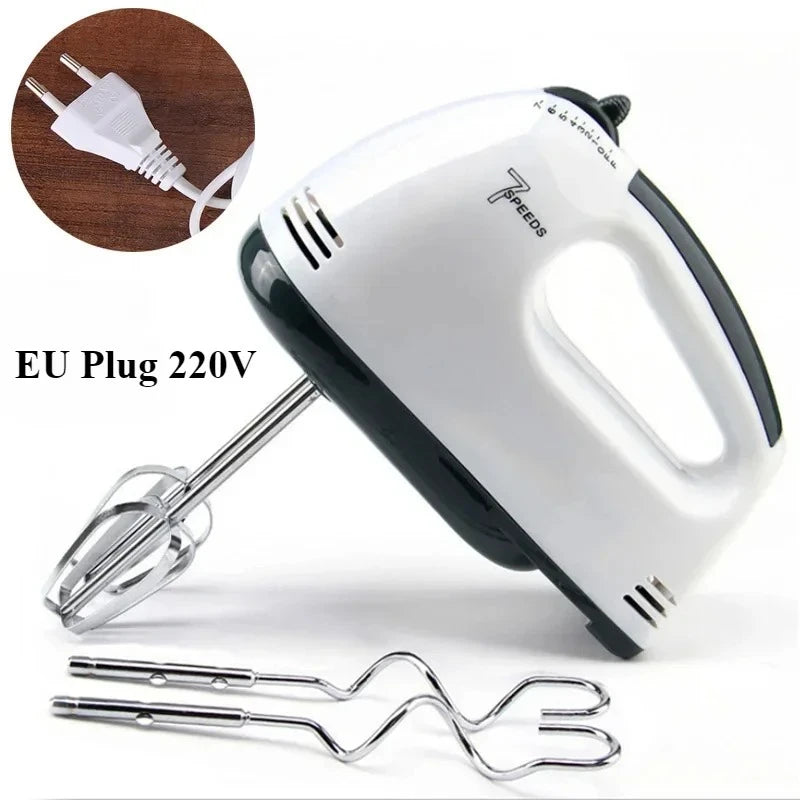 7 Speed Automatic Electric Hand Mixer Blender Versatile Kitchen Appliance Tool for Cream Egg Cake Dough Food Mixing Peaceful Pleasures Health and Wellness EU Plug 220V