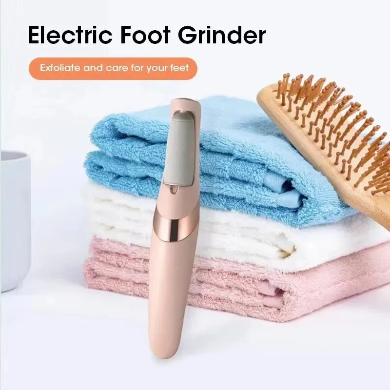 Electric Foot Grinder 2 Roller Heads USB Rechargeable Automatic Pedicure Callus Remover Dead Skin Removal Tool Peaceful Pleasures Health and Wellness