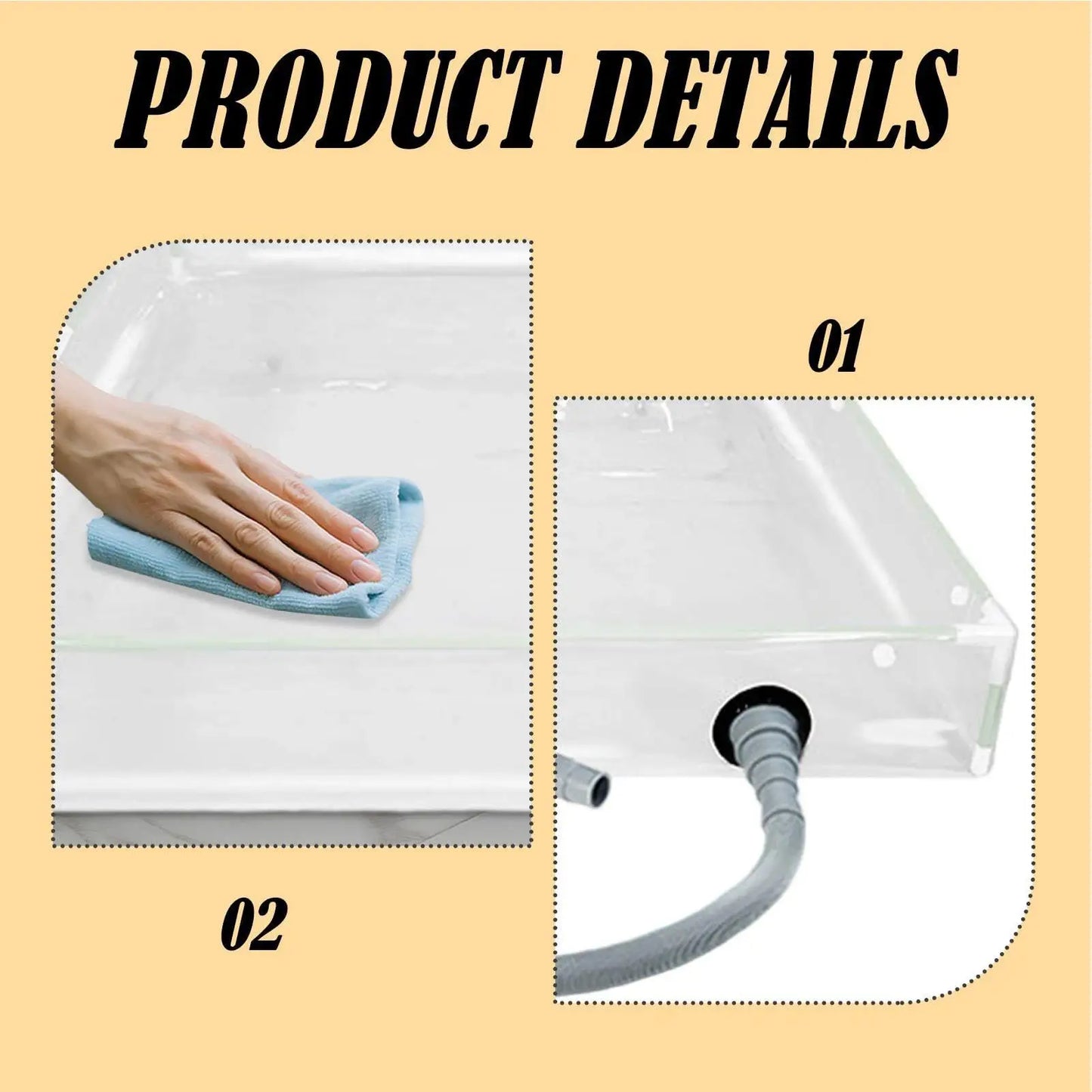 Foldable Portable Shower Pan Non-Slip Compact Shower Base For RV Motorhome Outdoor Indoor Camping Hiking Trailer Tent Car rv Peaceful Pleasures Health and Wellness