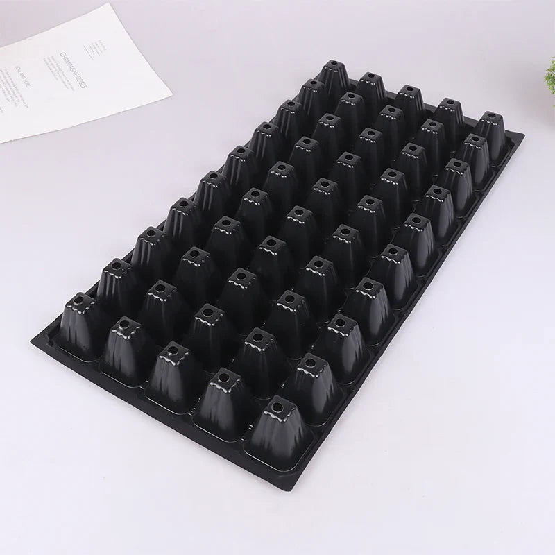 50-Cell Seedling Trays 2-Pack – Plastic Germination Starter Trays
