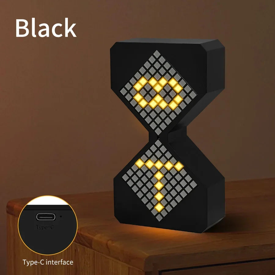 3D LED Digital Hourglass Timer – Cyber Style Yellow Light