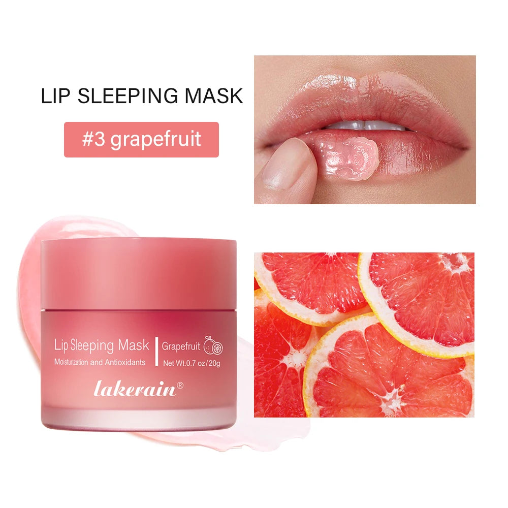 Lip Sleeping Mask Nourishing Overnight Lip Treatment Vitamin C Moisturizer Butter Hydrating Dry Flaky Lips Skin Care Peaceful Pleasures Health and Wellness 03 grapefruit