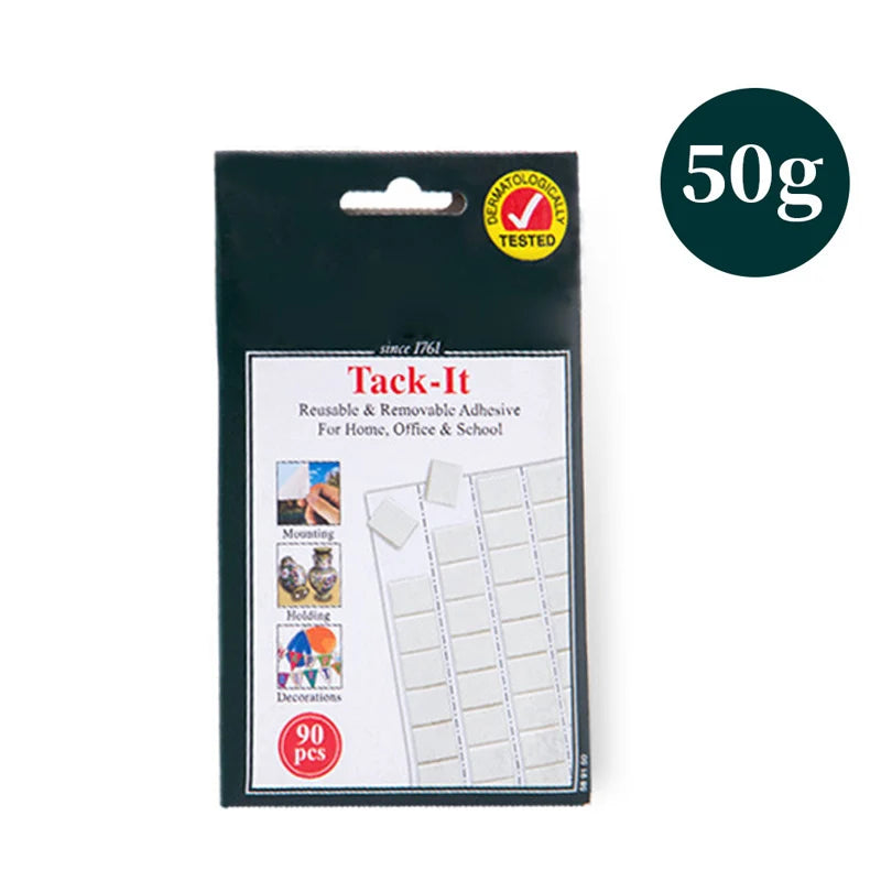 Reusable Removable Adhesive Tacky Putty White Green Tack Poster Multipurpose Poster Wall Adhesive Tacky Sticky Tack Tack Peaceful Pleasures Health and Wellness White 50g