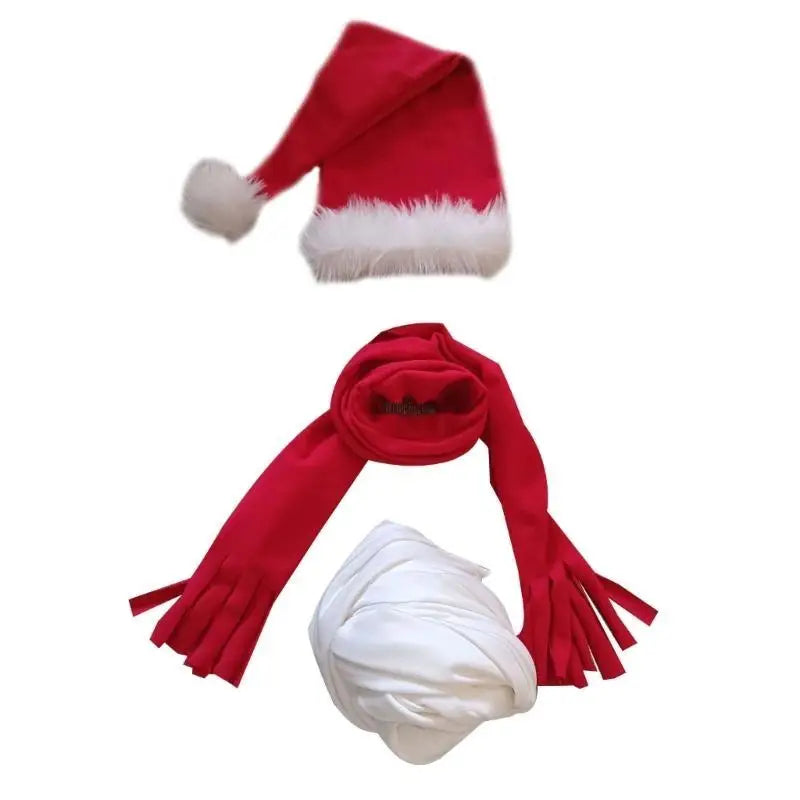 Newborn Christmas Photography Props – Hat, Scarf & Wrap Set