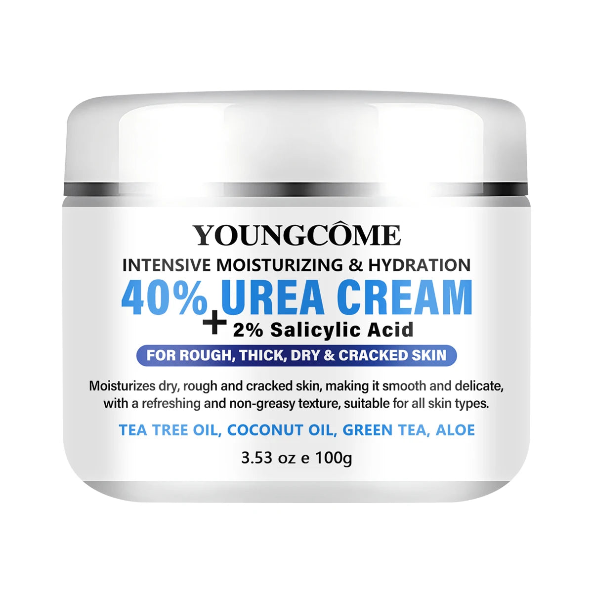 40% Foot Care Cream Ultra-hydrating Aloe Suitable for Rough Thick Dry and Cracked Skin Gentle Exfoliation Daily Skin Care Cream Peaceful Pleasures Health and Wellness 100g