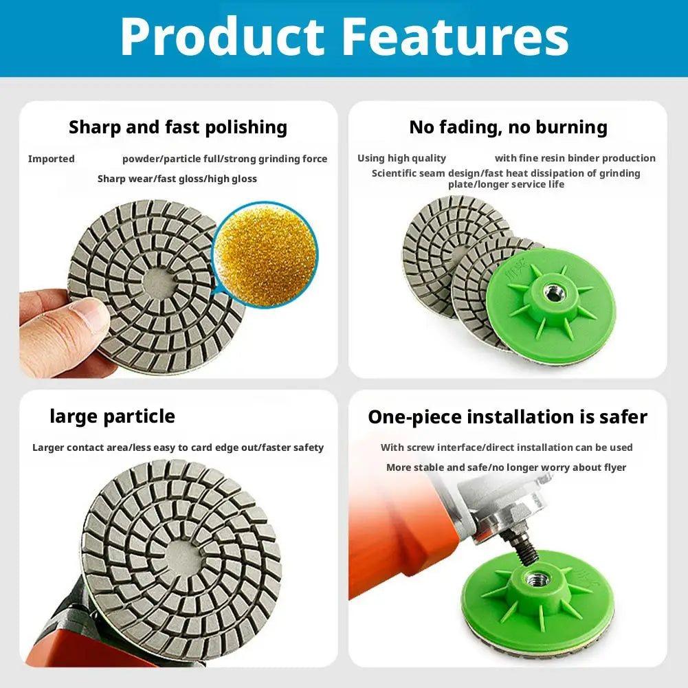 80mm Dry Polishing Disc for Angle Grinder – Tile & Marble