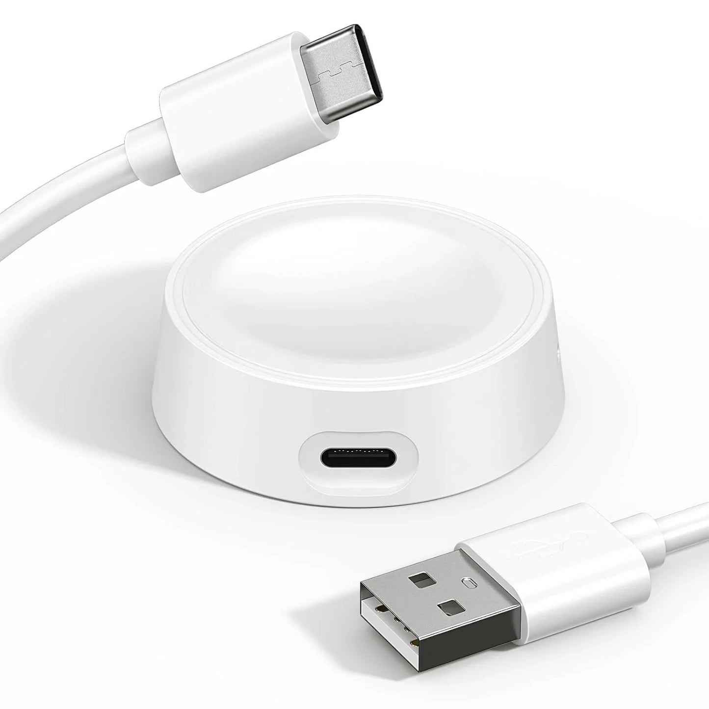 For Samsung Galaxy 8/7/6/6 Classic/Watch 5/5 Pro/4/Active/2USB Charger Smart Watch Accessories Fast Charger Replacement Charger Peaceful Pleasures Health and Wellness WHITE