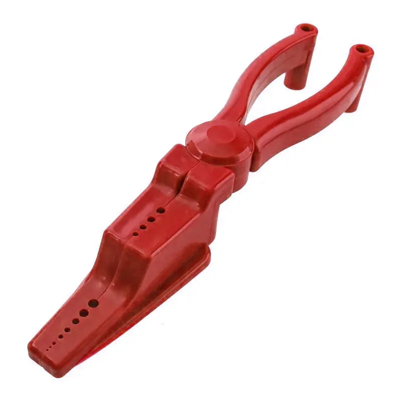 Pointed Nose Nail Pliers Cement Steel Nails Pointed Nose Pliers Safety Hand Guard Nail Hammering Assistant Nail Fixing Tool Peaceful Pleasures Health and Wellness red