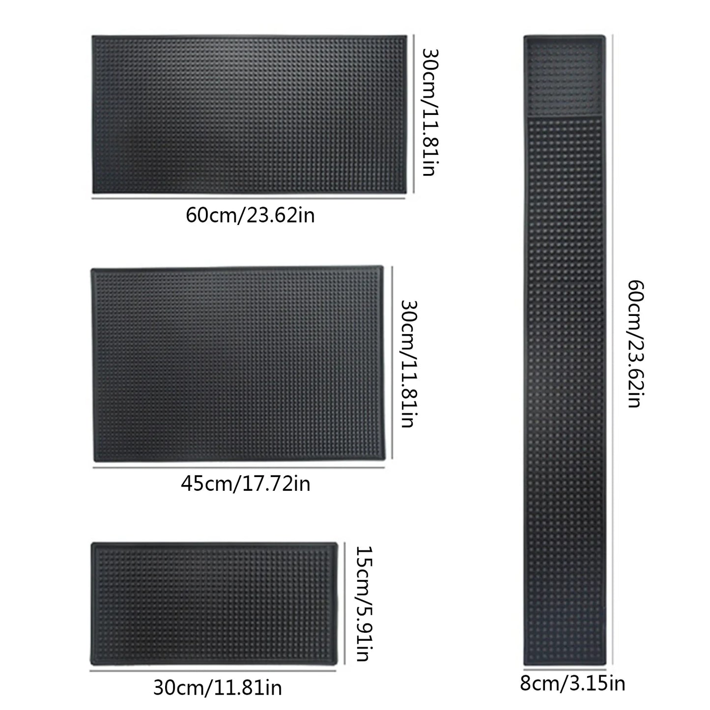 Bar Mat Rubber Coffee Bar Mats Anti-slip PVC Cup Mat Waterproof Heat Resistant Drain Mat for Bar Cafe Barista Cocktail Bartender Peaceful Pleasures Health and Wellness